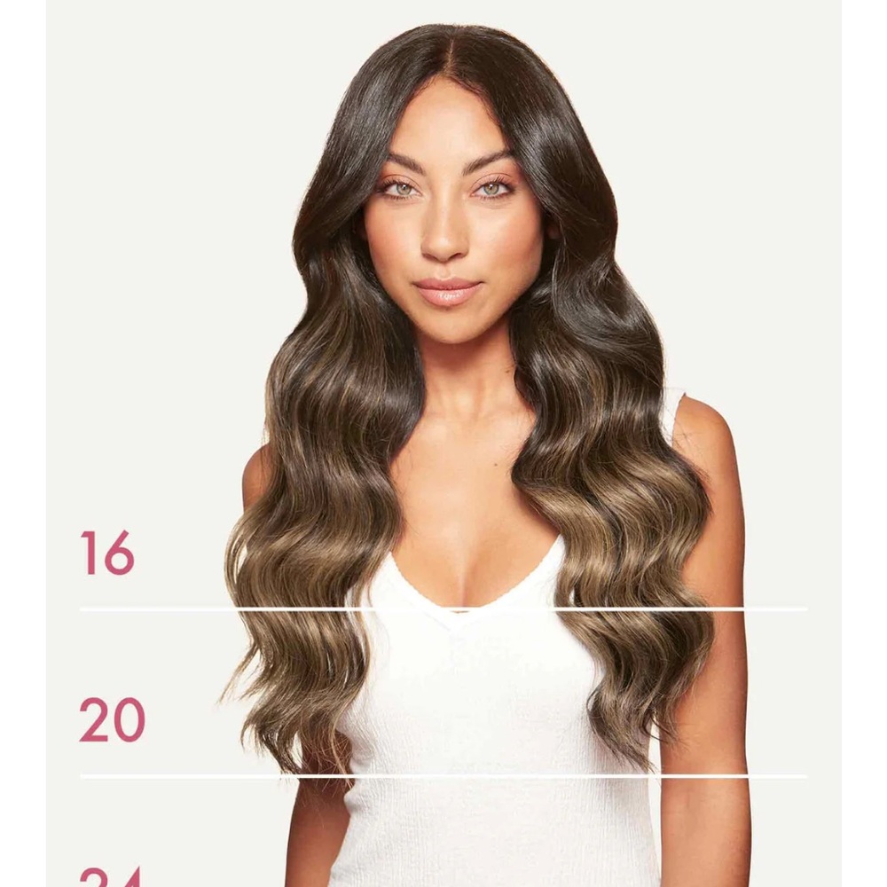 Luxy 16" Seamless Mocha Bronde Balayage Clip-Ins - Picture 2 of 11